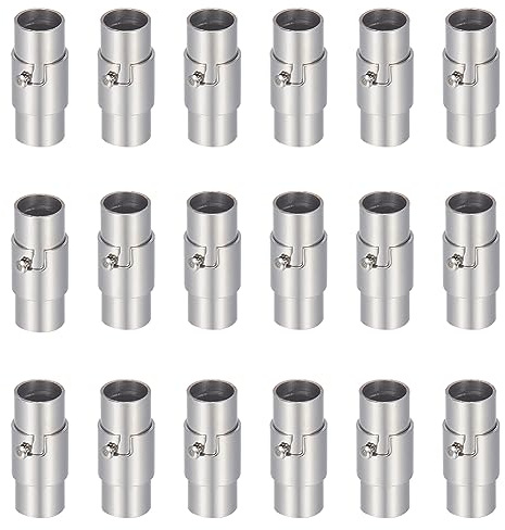 UNICRAFTALE 20 Sätze Edelstahl Magnetverschlüsse für Armband Polierte Säule Magnetverschluss Rohr Lederband Schmuck Verschlüsse Metall ketten Verschlüsse für Armband Schmuckherstellung, Loch 6mm