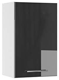 Vicco Hängeschrank Fame-Line, Anthrazit Hochglanz, 45 cm | MDF-Front · Soft-Close · 2 Einlegeböden · Metallgriffe · ✓ Praktischer Stauraum