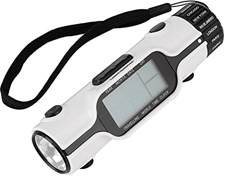 Haofy Reisewecker Multifunktion mit LED-Taschenlampe Weltzeit Thermometer für Camping Reisen Outdoor Nutzung Taschengröße Suitable for Reisebedarf
