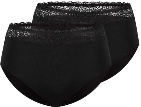 Triumph Feel of Modal Midi 2p sous-vêtement, Noir, M Femme