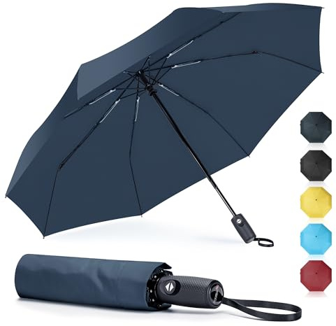 ZOMAKE Regenschirm Sturmfest Taschenschirm Automatik 106cm/110.5cm | Klein Leicht Stabil Kleiner Schirm Windfest 8/9 Rippen,Flexible Konstruktion Widersteht Böigem Wind ohne Umstülpen im Alltag
