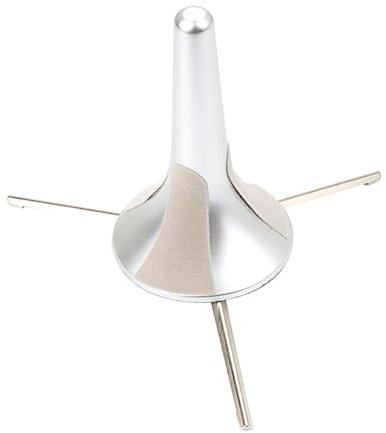 rockible Trompetenständer, faltbar, für Musiker, tragbar, leicht, professionell, stabile Basis, Trompetenhalterung, Zubehör für Blasinstrumente, Silber