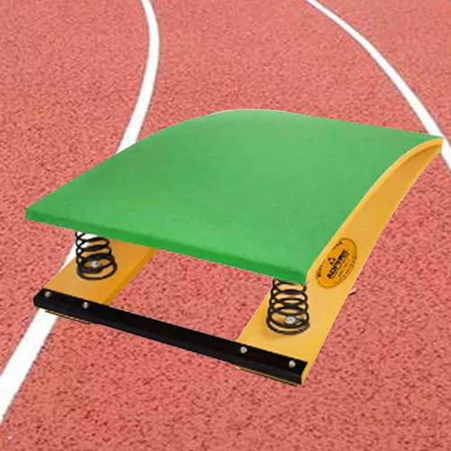 Gymnastik-Sprungbrett für Zuhause, robustes Pro-gebogenes Sprungbrett, Sprungbrett für Heim-Gymnastikbalken mit 4 Federn, Gewölbe-Gymnastikausrüstung für Schule, Heim-Fitnessstudio, langlebig, Rot/Grü