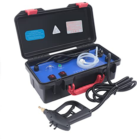 3000W Dampfreiniger Dampfdruck 3-5 bar Tragbarer Dampfreiniger Toolbox-Design mit 2 Arten von Bürstenköpfen Zur Desinfektion und Reinigung für Küchenmöbel Boden Badezimmer Auto Fenster