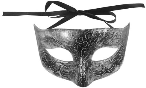 DEARMAMY Carnival Für Damen Und Handbemalte Venezianische Für Maskenball Halloween Und Kostümpartys Antike Halbmaske Retro Schwarz