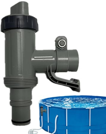 Pool Absperrventil - Pool Plunger Ventil Für Oberirdischen Pool - 2 in 1 Kolbenventil Pool Ersatzteile - Absperrventil Schlauchverbinder Für Intex/Bestway/Coleman Pool Und Poolfilterpumpe (1 Stück)
