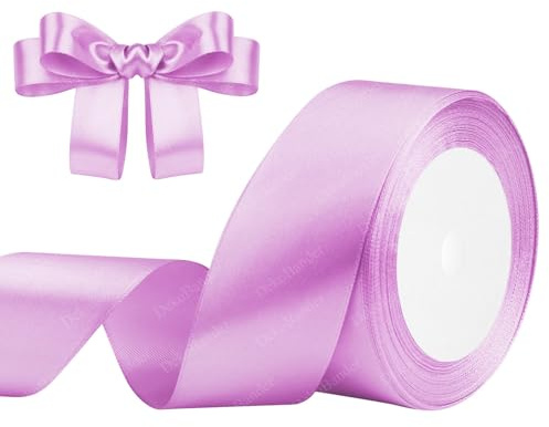 Geschenkband Lavendel 40mm x 23m Satinband Lavendel Schleifenband Geschenkband Satinbänder für Geschenkverpackungen, Basteln, DIY, Nähen, Brautparty-Dekoration, Christbaumschmuck