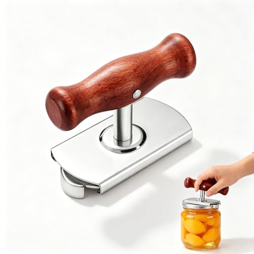HAPPOW Glasöffner, Glasöffner Schraubdeckelöffner mit Holzgriff
