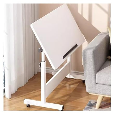 XXAD553TY Mobile Workstation Beweglicher Nachttisch-Klapptisch for Anheben und Absenken, Computer-Lernschreibtisch, einfacher und Verstellbarer neigbarer Sofa-Beistelltisch Mobiler Schreibtisch