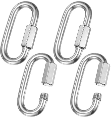 M METERXITY Connecteurs de chaîne rapides en acier inoxydable pour réparation de chaîne pour balançoire/camping/randonnée/sac à dos
