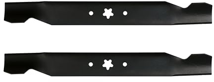 Oregon Kit de 2 Lames de 49cm pour Tondeuse, Fixation Étoile à 5 | Remplace Husqvarna 532-1278-42, 532-1384-97, AYP, compatible avec Husqvarna LT125, YTH 125, Jonsered et Partner