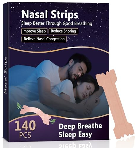 140 Stück Nasenstreifen Gegen Schnarchen, Nose Strips für Besseren Schlaf & Sport, Schnarchreduzierung Nasal Tape für Männer und Frauen