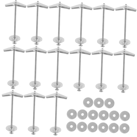 WOONEKY 15 Sätze Hohlraumdübel Set mit Multi Funktionale Klappdübel für Gipskarton Holzspan und Zementfaserplatten Schnelle und Einfache Montage für Spiegel Beleuchtung und Waschbecken