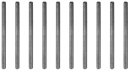sourcing map 10 Stück 4 mm x 70 mm Dübelstifte, 304 Edelstahl, zylindrische Regalstütze, abgeschrägte Endstifte, Befestigungselemente, Metall-Regalheringe, schwarz