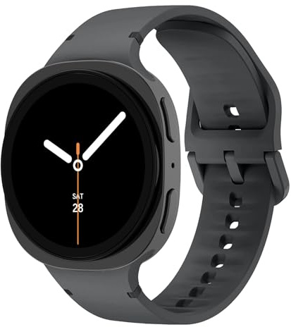 Sport Band für Samsung Galaxy Watch 9 8 Armband 40mm 44mm/Watch8 Classic 46mm Damen Herren,Weiches Silikon Sportarmband No Gap Band für Galaxy Watch 8 Classic Armband 46mm/Watch 9 8 44mm 40mm Strap