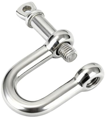 Grilletes en D Acero Inoxidable 304 16mm Grillete para Carga Pesada, Transporte, Remolque, Aparejos Pesados y Conexión de Cadenas para Saco de Boxeo y Barco (1 PCS)