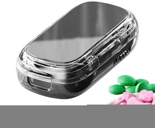 Cortador de pastillas, dispensador portátil para tabletas | para adultos, niños mayores, viajes, trabajo, escuela