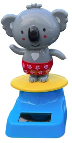 Figura Di Danza Solare - Figura Di Oscillazione Con Potenza Solare Per L'auto | Decorazione Di Koala Carina Con Testa Di Oscillazione Per Interni Del Veicolo | Decorazione 'auto Oscillante Per Ide