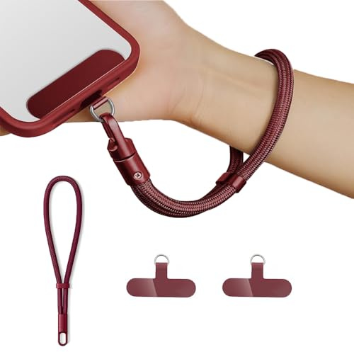Anfire Handykette Kurz Universal,Multifunktional Handykette Handschlaufe Handy mit 2 Stück Ultradünnem Patch，Anti Verlust Handy Handschlaufe Einstellbares Handyband kurzes verstellbares