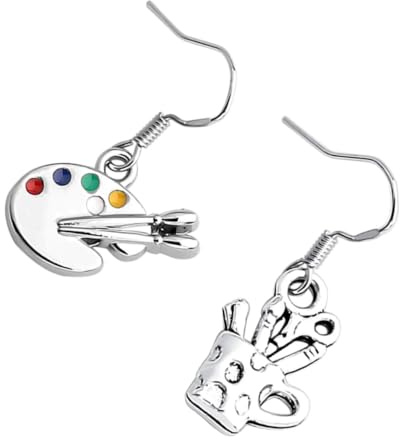 Boucles D’oreilles Pinceau 2 Pièces en Alliage Argenté