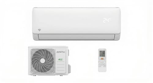 ZCLI12 Climatizzatore Condizionatore Inverter 12000 BTU Monosplit a Parete, Wi-Fi Integrato, Gas Ecologico R32, Pompa di Calore, Classe Energetica A++/A+++, Design Moderno Bianco