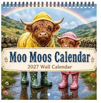 2027 Års Kalender Planerare med tjockt för schemaläggning | Väggkalender med 12 månader För matsal, studentrum, vardagsrum, sovrum, arbetsrum, studenter, vuxna, lärare, djurälskare