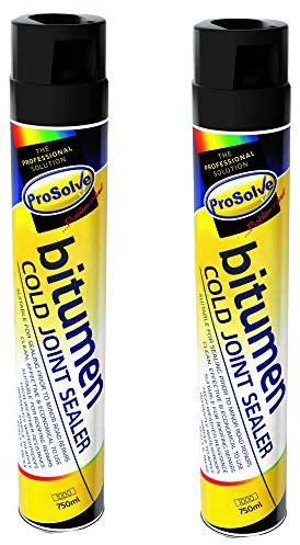 PACK OF 2 Prosolve Bitumen Cold Joint Sealer Aerosol 750ml adhesive tack coat Tarmac & Gutter Sealer