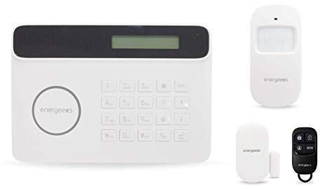 Energeeks - Sistema de Alarma WiFi - Compatible gsm - Protección Hogar - Incluye Sirena y Sensores de Movimiento/Apertura - hasta 60 Sensores Adicionales - App Móvil - Compatible con Alexa/Google