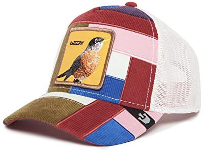 Goorin Bros. The Farm Patchwork Collection unisex truckerkeps, Röd (höger sida av sängen), one size