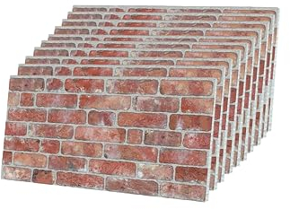 IZODEKOR Wandverkleidung Steinoptik Styropor 3D Wandpaneele - Verblender Steinoptik für Küche, Badezimmer, Balkon, Schlafzimmer, Wohnzimmer, Küchenrückwand und Teras | Steinbrücke (10 x Stück Paneele)