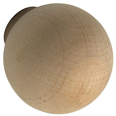 ALLES IM GRIFF Möbelknopf Holz Olwen ø 35mm - Knauf für Schrank rund, Tiefe 38mm - Türknauf, Erle roh