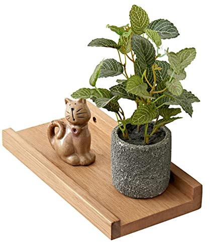OAKERLAND Eiche Schweberegal Bilderleiste 30cm Holz Massiv Wandregal