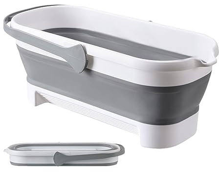 Cubo Plegable, Cesta Práctica Rectangular Plegable, Cubo Rectangular Portátil para Fregona, Agua Plegable para Lavado Coches, Jardín, Pesca, Limpieza La Casa