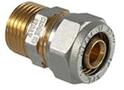 RACCORDO DIRITTO MASCHIO A COMPRESSIONE PER TUBO MULTISTRATO 1/2 x 16 (2,00)