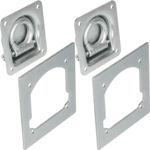 Safetytex Zurrmulde Gegenplatte 800kg Ring Rückholfeder 95x100mm 2 Stück