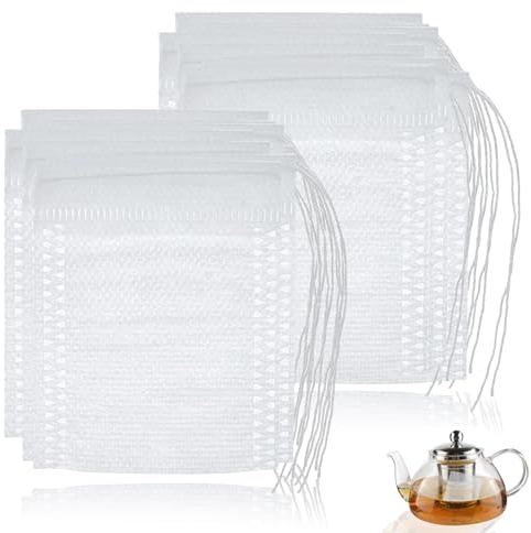 Reusable Empty Tea Bags - 30 Pcs, 9 X 7 cm, Brew & Spice Bags for Loose Tea & Cooking