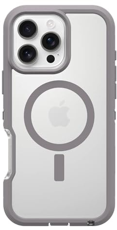 OtterBox Defender XT MagSafe Hülle für iPhone 16 Pro Max, Transparent/Grau | Stoßfest und ultra-robust, Schützende Hülle, 7x getestet nach Militärstandard
