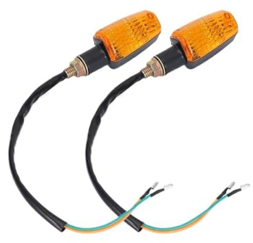 Intermitentes Moto 6V Motocicleta Luces Intermitentes Motocicleta Indicador Lámpara Universal Perlas Indicador Ámbar Lente para Scooter Ciclomotor Bicicleta