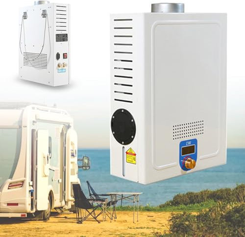 3.6L 4L/Min Diesel Water Heater for Outdoor Use, 6 Gears Tankless Water Heater with LCD Display, Instant Camping Water Heater - 0.2-0.6Mpa Water Pressure, 1L/H Fuel Consumption