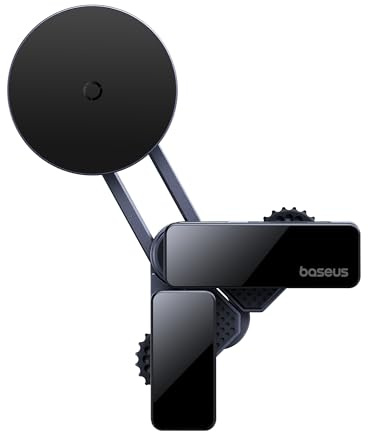 Baseus MaxView Magnetische Autohalterung für Bildschirme - MagSafe Handyhalterung für Tesla & EV Infotainment Displays, 360° Verstellbarer Arm für iPhone & Android - Space Grau
