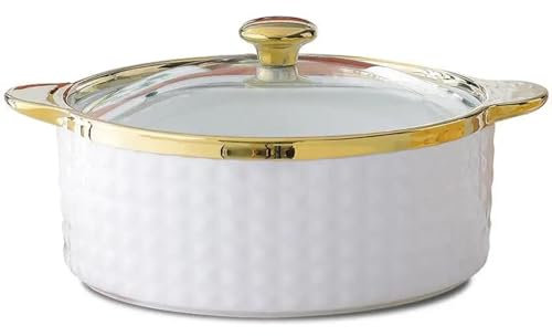 Ceramic Soup Serving Bowl,Ceramic Soup Bowl with Lid and Ladle, Porcelain Serving Soup Tureen for Restaurant Home Kitchen Decoration Dessert Tableware