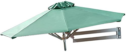 Parasol de terrasse 7,2 pieds/8,2 pieds Parasol d'extérieur pliable télescopique à suspendre pour extérieur Fixation murale Économisez de l'espace Support entièrement en alliage d'aluminium Prote