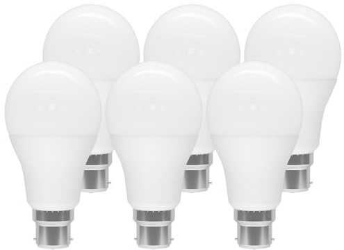 ORALUCE Bayonet Light Bulb, 12W=100W, 1200LM, Warm White 3000K, Pack of 6 | A60 B22 GLS LED Bulbs, Save Energy, Flicker-Free, Non-Dimmable, CRI 82, for Ceiling Lights, Table Lamps, Floor Lamps