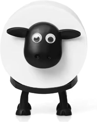 Sheep Toilet Roll Holder - Funny Toilet Paper Holder Free Standing Bathroom Set - 3D Printed Black Sheep Loo Roll Holder - Hilarious Tissue Paper Roll Storage (1)
