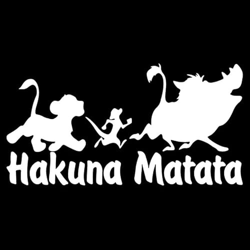 JIFENLI Hakuna Matata Tier Auto Aufkleber Vinyl Aufkleber Motorrad Dekorative Kleber Aufkleber Für Einzigartiges Fahrzeug-Styling