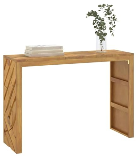IBUQDDV Consolle in Legno Massello di Teak con Piano Robusto, Design Moderno per Ingresso Soggiorno, Mobile Decorativo per Oggetti Album Fotografici Piante, Dimensioni 110x35x75 cm