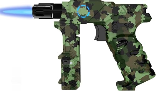 Butane Torch Lighter Gun, Refillable Cooking Torch, Creme Brulee Torch Lighter, Blow Torch for Cooking, Welding, Mini Torch Soldering Torch(Butane Not Included)