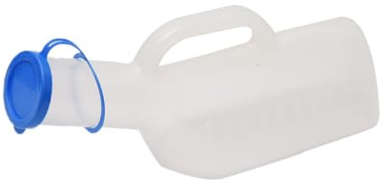 HOLIDYOYO Plastic Male Urinal Bottle with Lid 1000ml Large Capacity Urine Chamber Pot for Elderly Bedridden Patients and Children Night Use