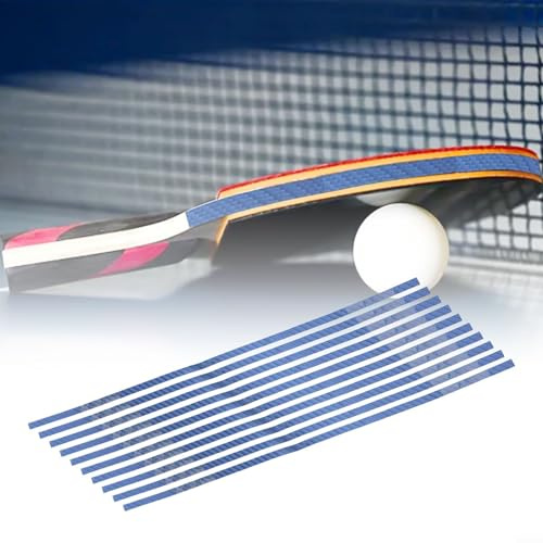 Lot de 10 bandes latérales de protection pour raquette de tennis de table contre les dommages causés par les collisions de table (noir, 6 mm)