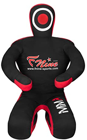 Mannequin de Judo, MMA, Position Assise avec Mains à l’Avant, Non Garni, Sac de Frappe, Noir Toile, 59